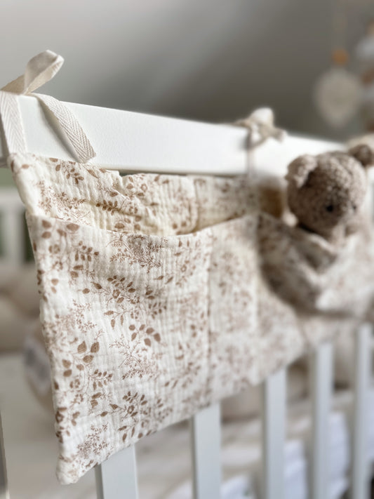 Babybett Organizer mit Taschen / Bettaufbewahrungstasche / Wickeltasche für Babybett