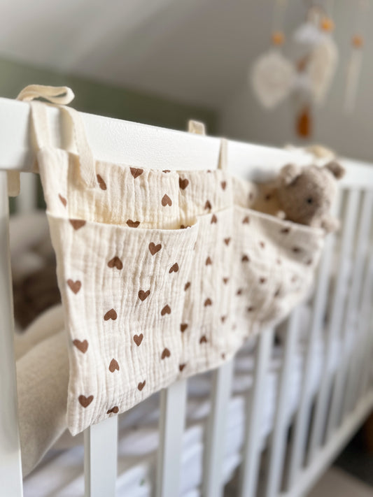 Babybett Organizer mit Taschen