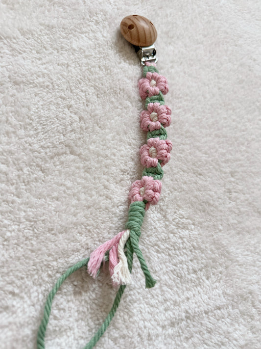 Schnullerkette mit Blumen