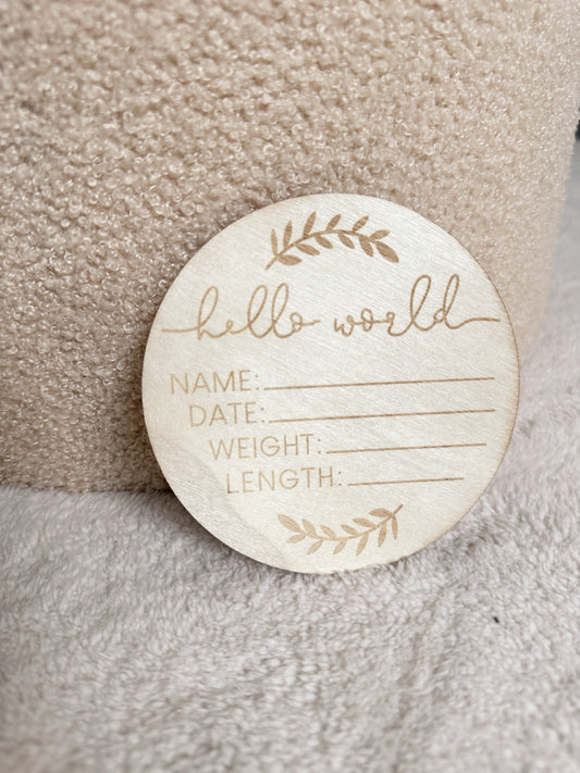 Meilensteinkarte zur Geburt Erinnerungskarte